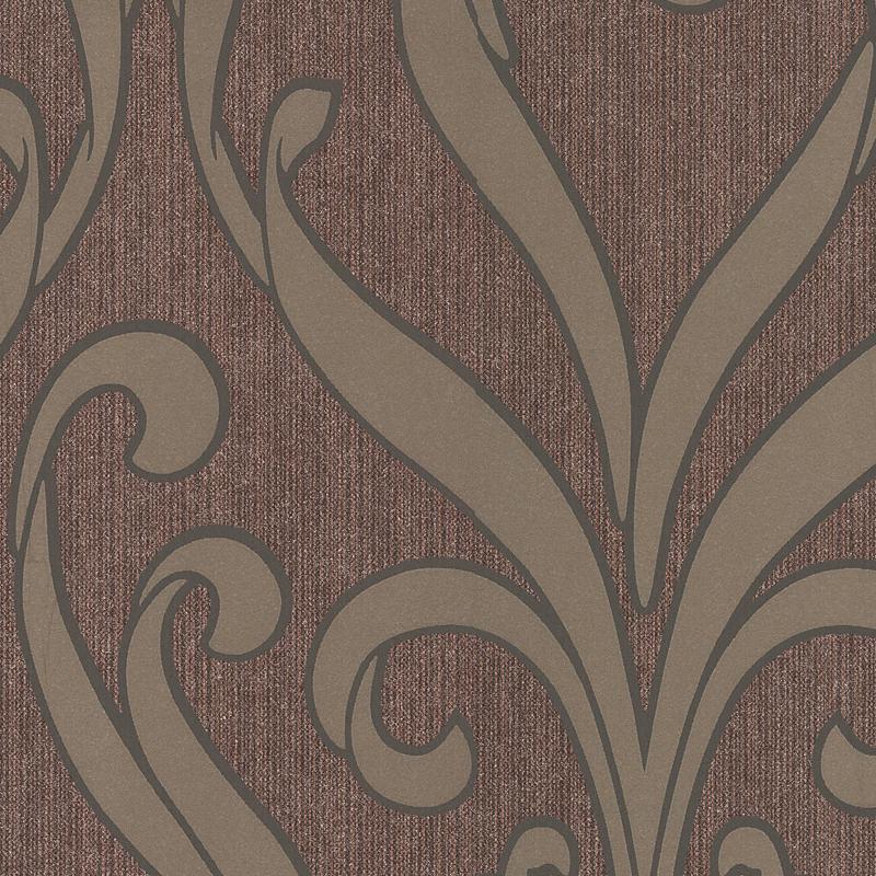 Brewster Wallcovering Medusa Burgundy Swirl Modern Damask Wallpaper