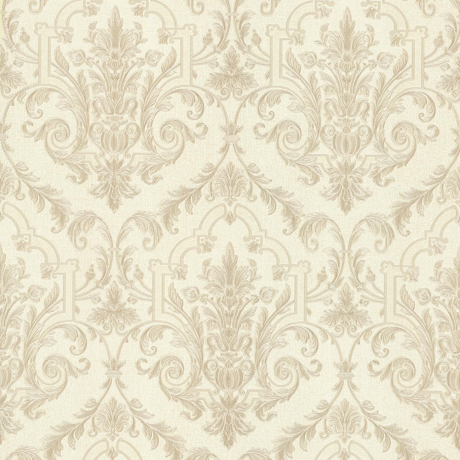 Mirage Consuela Champagne Damask Wallpaper