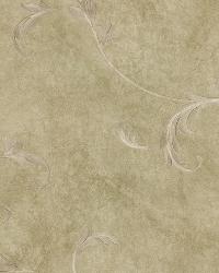Gracie Brown Leafy Scroll Wallpaper by   