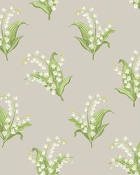 Farmington Stone Lily of the Valley Wallpaper AST4341 by  Brewster Wallcovering 