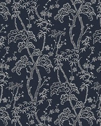 Storybook Forest Denim Blue Wall Mural ASTM3920 by   