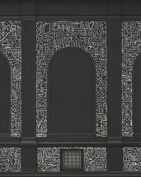 BKLYN Bank Windows Black Wall Mural ASTM4131 by   