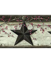 Graham Cream Rustic Star Trail Border by  Kasmir 