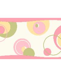 Wobbles Pink Geometric Toss Border by   