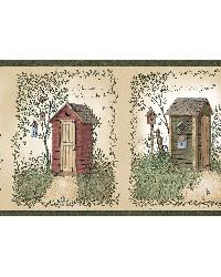 Fennel Wheat Outhouse Portrait Blocks Border by   