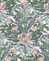 Soft Multi Moody June Blooms Peel Stick Wallpaper BDS6078 by   