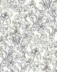 Grey May Bloom Peel Stick Wallpaper BDS6082 by   