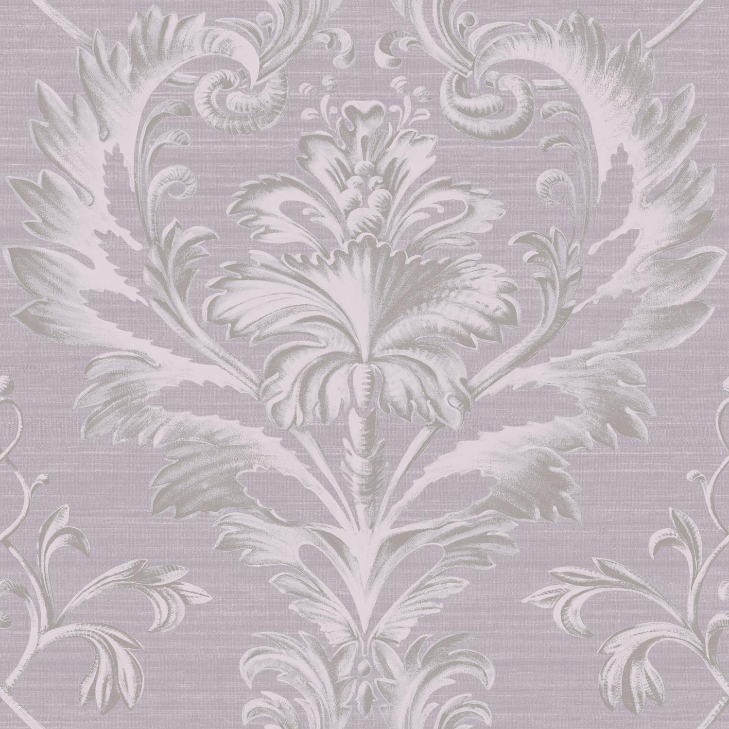 Brewster Wallcovering Tangler Purple Brilliant Damask Wallpaper Wallpaper