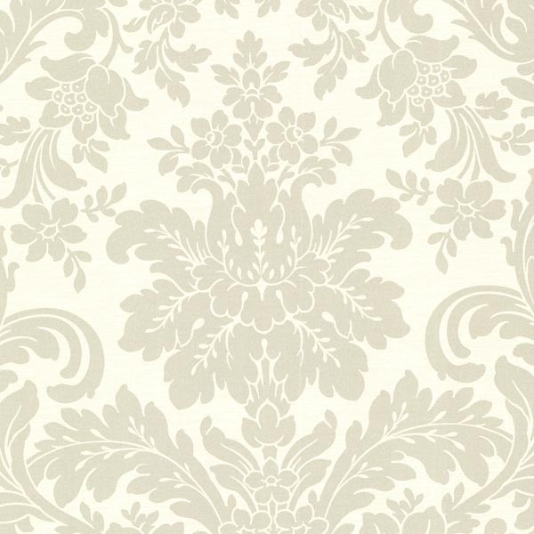 Warner Birgitta Cream Damask Wallpaper