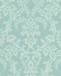 Andrea Blue Ornate Ogee Wallpaper by   