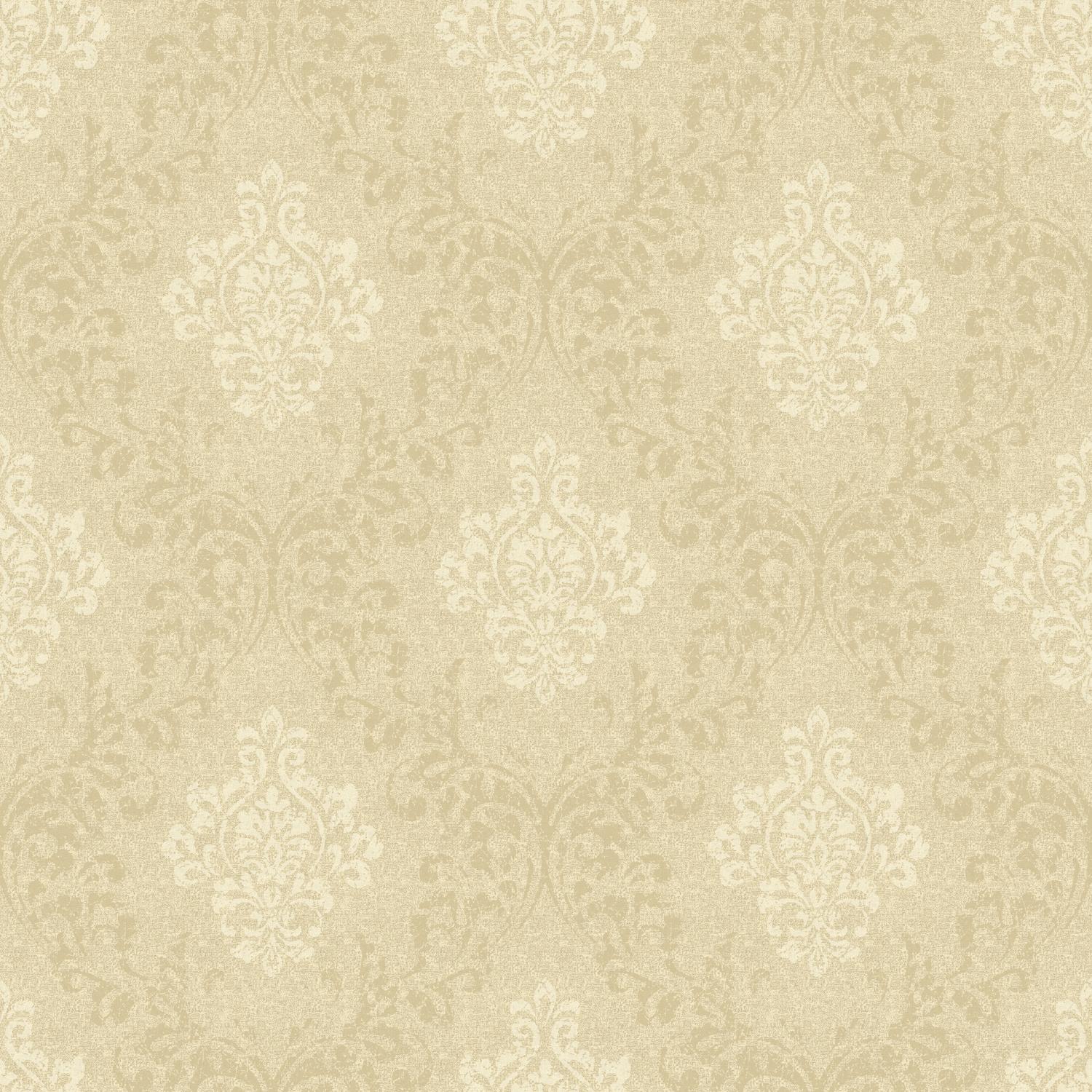 Brewster Wallcovering Golden Wheat Damask Wallpaper Wallpaper