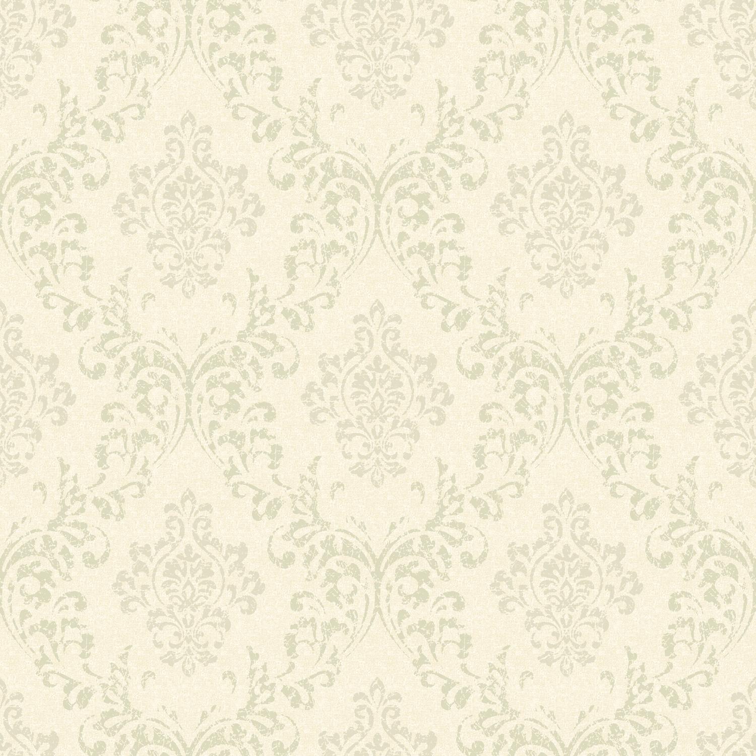 Brewster Wallcovering Golden Beige Damask Wallpaper Wallpaper