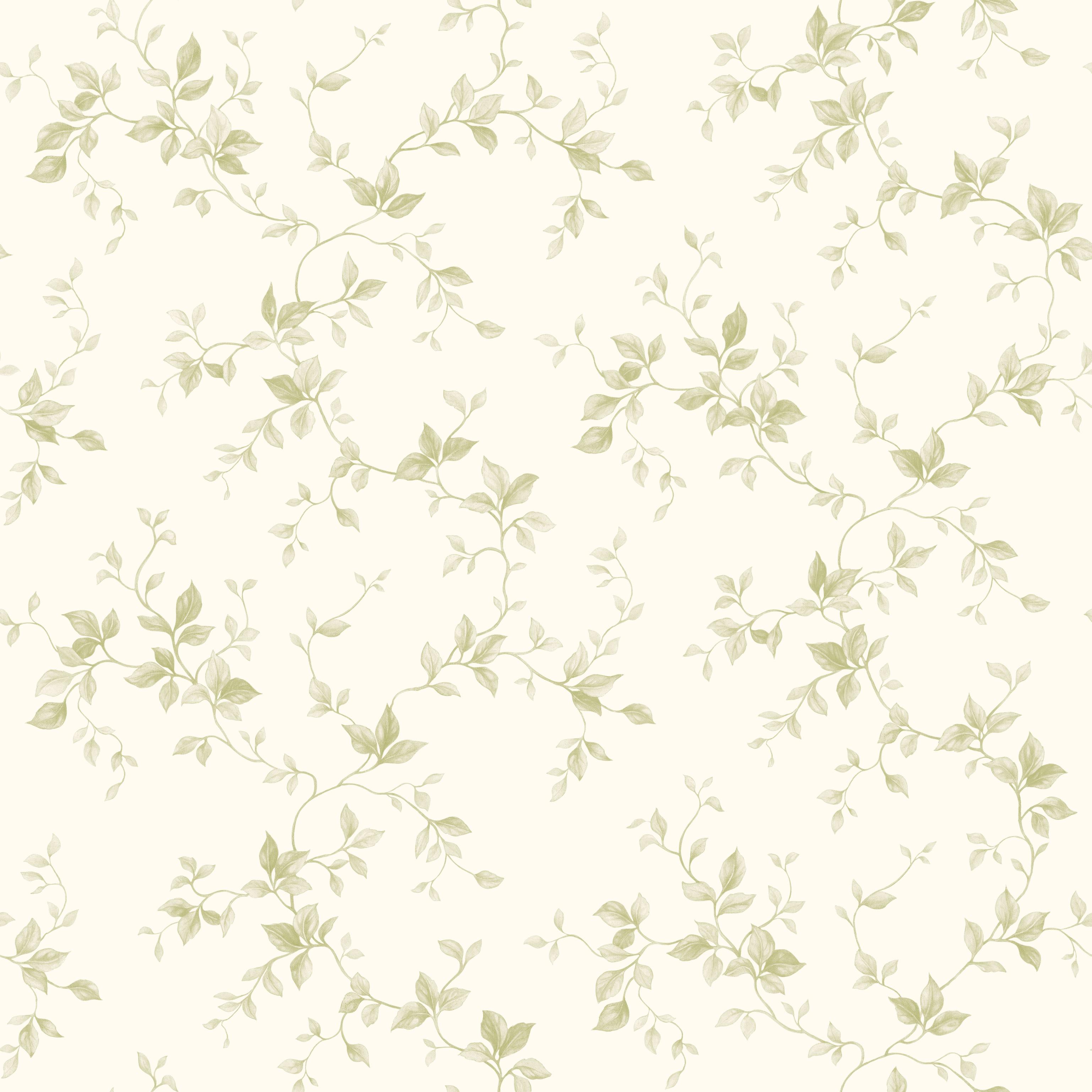 Brewster Wallcovering Neutral Leaf Ivy Toile Wallpaper