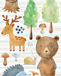Watercolor Forest Wall Stickers CR-18115R by   