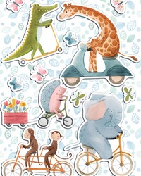 Riding Animals Wall Stickers CR-18117R by   