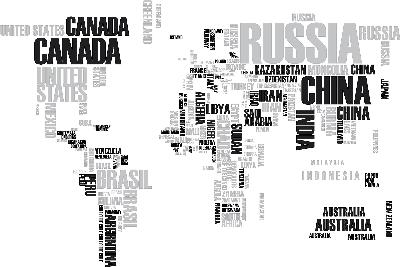 Brewster Wallcovering Textual World Map Wall Decals Wallpaper