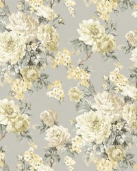 Laycie Grey Ikat Floral by   