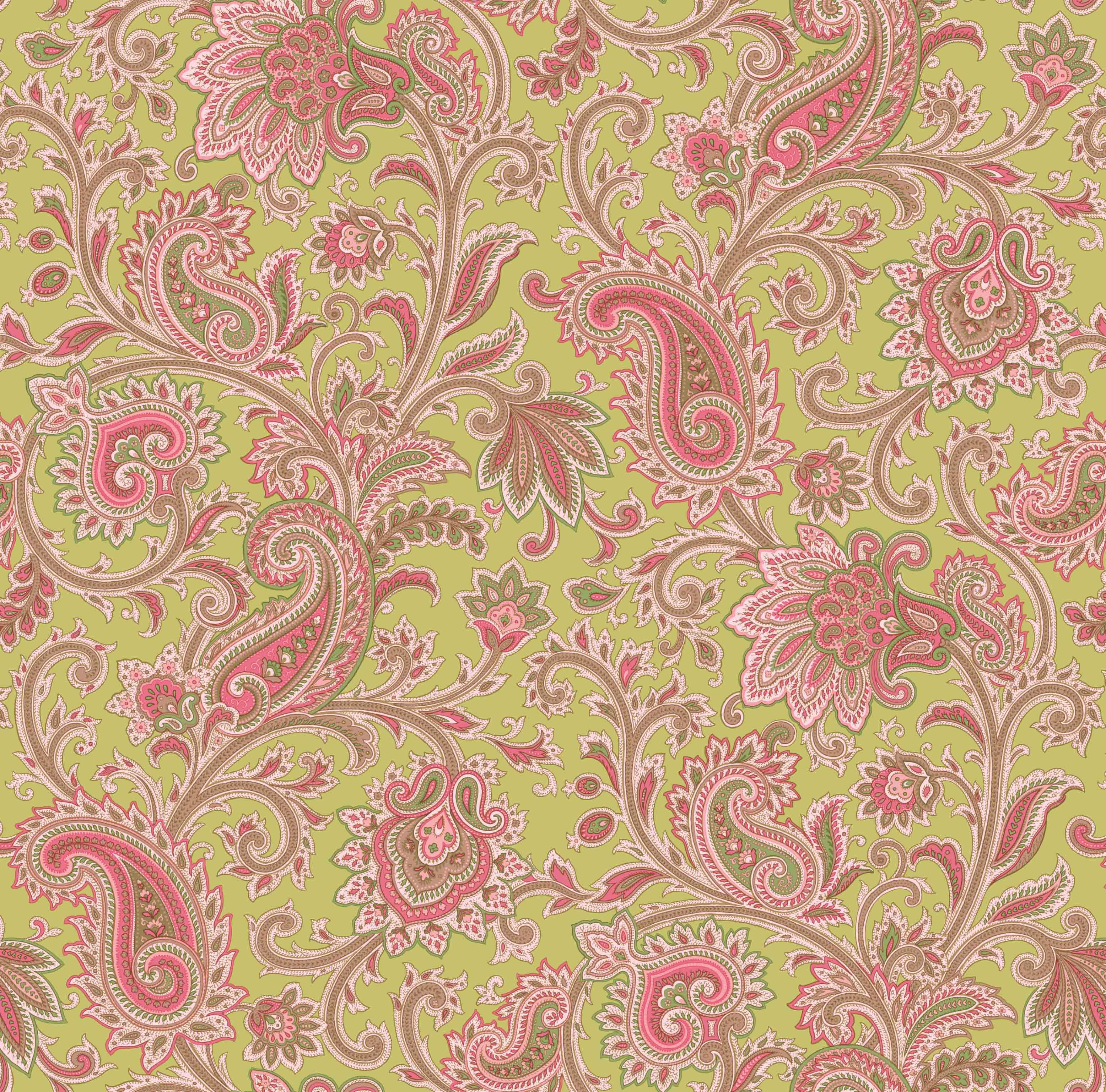 Brewster Wallcovering Sadie Green Paisley Swirl Wallpaper Wallpaper