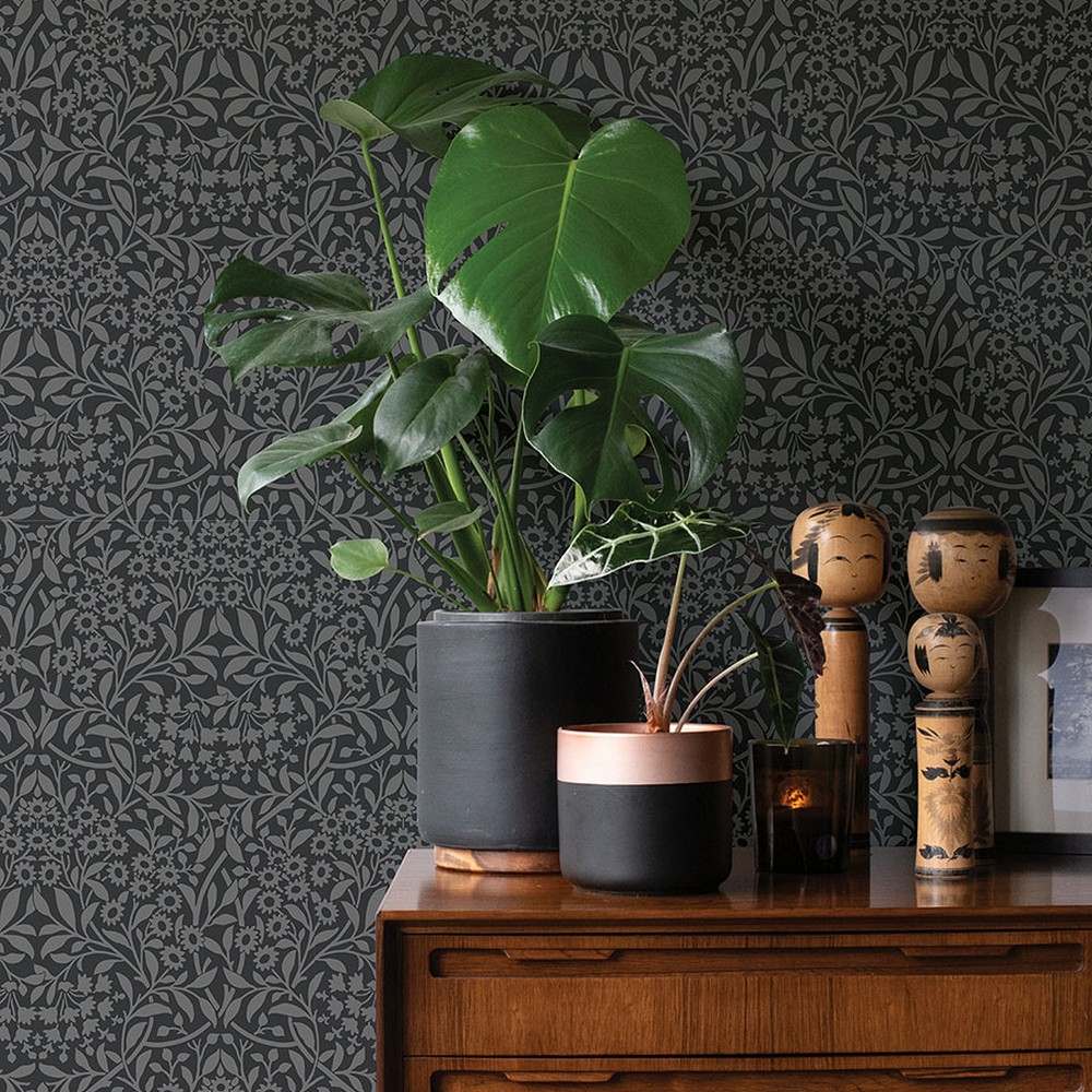 Brewster Wallcovering Charcoal Darcy Peel & Stick Wallpaper NUS4039 ...