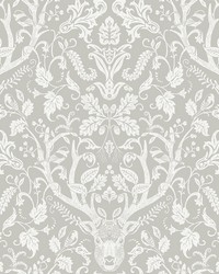 Taupe Escape to the Forest Peel & Stick Wallpaper NUS4393 by   