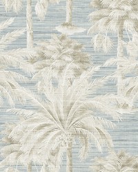 Dream Of Palm Trees Blue Texture Wallpaper by   