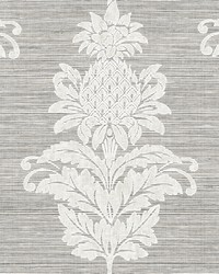 Pineapple Grove Gold Damask Wallpaper by  Robert Allen 