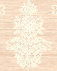 Pineapple Grove Pink Damask Wallpaper by  Brewster Wallcovering 