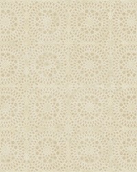 Twist Beige Medallion Wallpaper by  Brewster Wallcovering 