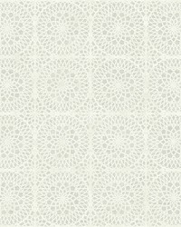 Twist Pewter Medallion Wallpaper by  Brewster Wallcovering 