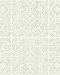 Twist Pewter Medallion Wallpaper by   