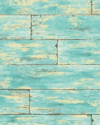 Shipwreck Aquamarine Wood Wallpaper by   