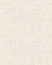 Woven Summer White Grid Wallpaper by  Brewster Wallcovering 