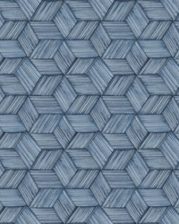 Intertwined Dark Green Geometric Wallpaper by  Brewster Wallcovering 