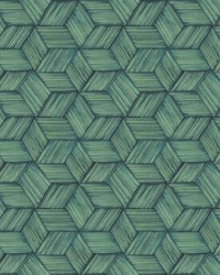 Intertwined Blue Geometric Wallpaper by   