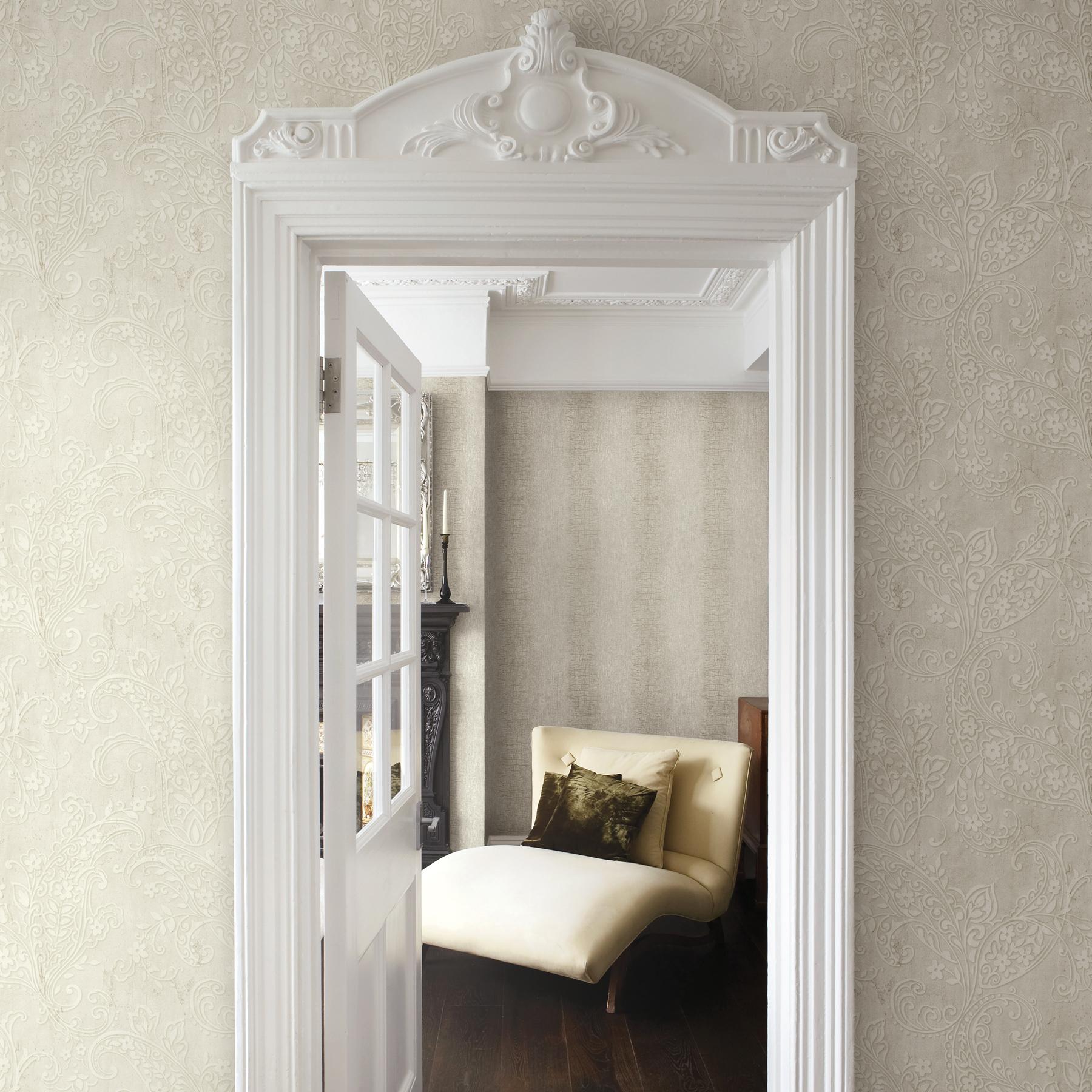 Brewster Wallcovering Patna Beige Distressed Texture Wallpaper