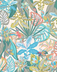Pink Rain Forest Canopy Peel & Stick Wallpaper VBS4017 by  Brewster Wallcovering 