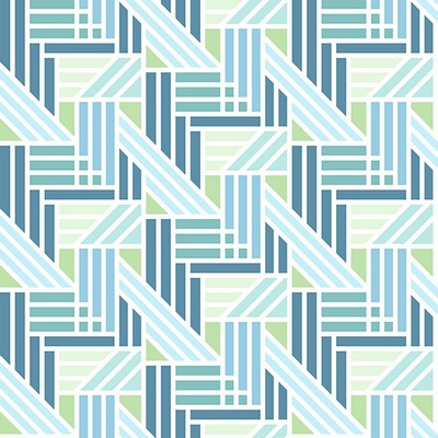 Brewster Wallcovering Teal Geo Medallion Peel & Stick Wallpaper VBS4023