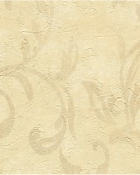 Plume Cafe  Modern Scroll Wallpaper by   