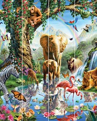 Jungle Lake Wall Mural WT46757 by  Brewster Wallcovering 