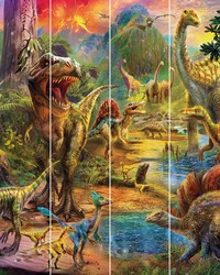 Landscape of Dinosaurs Wall Mural WT46788 by   