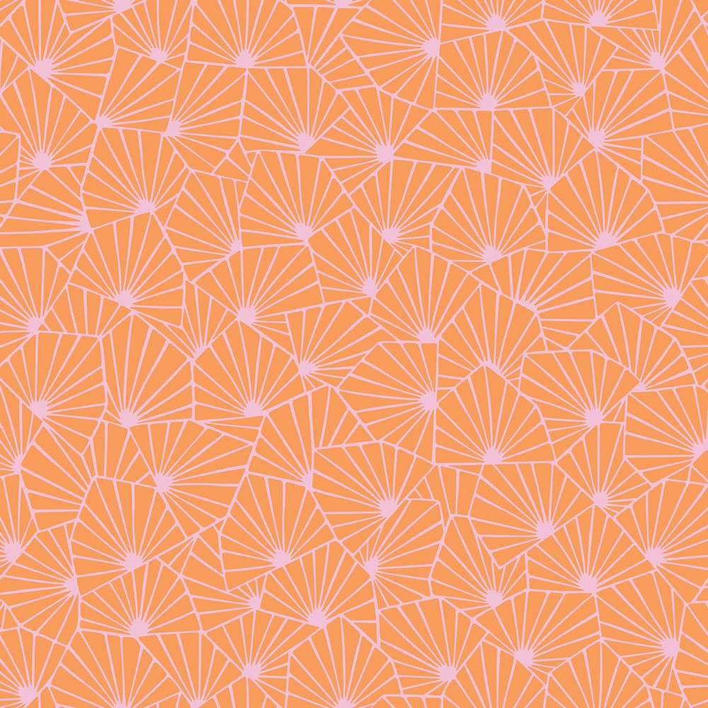 Brewster Wallcovering Blomma Orange Geometric Wallpaper Wallpaper