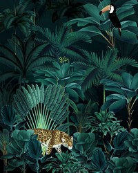 Jungle Night Wall Mural X4-1027 by  Brewster Wallcovering 