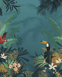 Enchanted Jungle Wall Mural X7-1013 by  Old World Weavers 