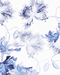 Blue Silhouettes Wall Mural X7-1093 by  Roth and Tompkins Textiles 