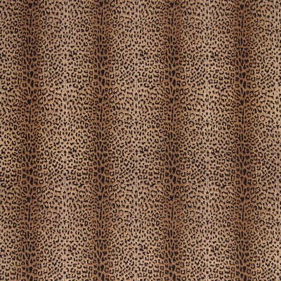 Greenhouse Fabrics A6093 Earth in Natural Studio IV Crystal Pearl Onyx Brown COTTON Fire Rated Fabric Animal Print   Fabric