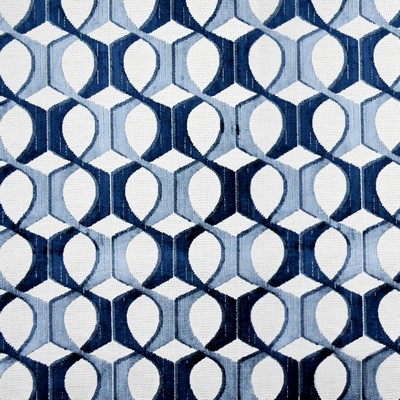 Greenhouse Fabrics Greenhouse S4828 Blue Geometric  Lattice and Fretwork   Fabric