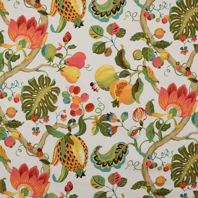 Greenhouse Fabrics Greenhouse S4936 Medium Print Floral  Fruit   Fabric