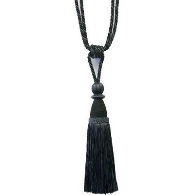 Stout Trim Alhambra Tieback Ebony 1294 ALHA-9 Black 85%SVI 15%COT Black Trims Tie Backs 