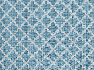 Ascot 50 Bluebell Blue COTTON  Blend Fire Rated Fabric Quatrefoil   Fabric