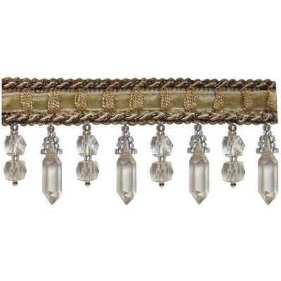 Stout Trim Chagall Beaded Fringe Sand 1311 CHAG-2 Brown 82%ACR 14%POL 4%COT Brown  Trims Beaded Trim 